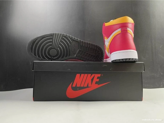 Cheap Air Fusion Jordan Red 1 High 555088-603 OGLight 0723